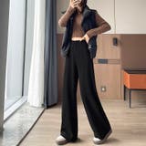 サイドスリット入りワイドパンツ | Doux Belle  | 詳細画像8 