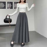 ハイウエストプリーツロングスカート | Doux Belle | 詳細画像5