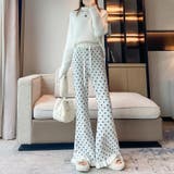 ドット柄フレアニットパンツ | Doux Belle  | 詳細画像10 