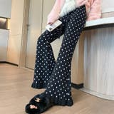 ドット柄フレアニットパンツ | Doux Belle  | 詳細画像11 