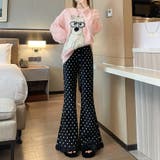 ドット柄フレアニットパンツ | Doux Belle  | 詳細画像15 