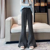 ドット柄フレアニットパンツ | Doux Belle  | 詳細画像4 