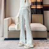 ドット柄フレアニットパンツ | Doux Belle  | 詳細画像6 