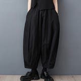 ブラック | 深タック入りバルーンパンツ レディース パンツ | Doux Belle 