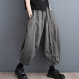 グレー | 深タック入りバルーンパンツ レディース パンツ | Doux Belle 