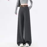 ダークグレー | タックデザインワイドパンツ レディース パンツ | Doux Belle 