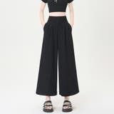 ワイドシルエットタック入りロングパンツ レディース パンツ | Doux Belle  | 詳細画像10 