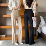 ハイウエストセンタープレスフレアパンツ レディース ボトムス | Doux Belle  | 詳細画像1 
