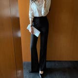 ハイウエストセンタープレスフレアパンツ レディース ボトムス | Doux Belle  | 詳細画像8 