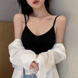 ブラック | リブキャミブラトップ | Doux Belle 