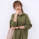麻混素材シャツワンピ アウター レディース | Doux Belle  | 詳細画像24 