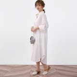 麻混素材シャツワンピ アウター レディース | Doux Belle  | 詳細画像8 