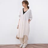 麻混素材シャツワンピ アウター レディース | Doux Belle  | 詳細画像9 