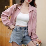 ピンク | クロップド丈トラックジャケット | Doux Belle 