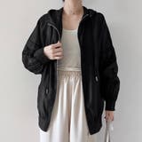 ブラック | オーバーサイズシアーパーカ | Doux Belle 