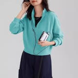 ワッフル素材ハイネックジップアップジャケット | Doux Belle  | 詳細画像8 