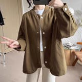 配色ボタンゆるシルエットライトジャケット | Doux Belle | 詳細画像1