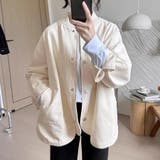 配色ボタンゆるシルエットライトジャケット | Doux Belle | 詳細画像6