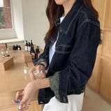 ステッチ入りクラシックデニムジャケット | Doux Belle | 詳細画像8