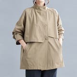 ブラウン | ケープ風デザイントレンチコート | Doux Belle 