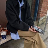 ウール調ワイドカラーショートジャケット | Doux Belle  | 詳細画像15 