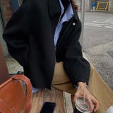 ウール調ワイドカラーショートジャケット | Doux Belle  | 詳細画像16 