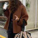 ウール調ワイドカラーショートジャケット | Doux Belle  | 詳細画像7 