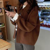 ウール調ワイドカラーショートジャケット | Doux Belle  | 詳細画像8 