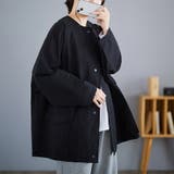 ノーカラーオーバーサイズボタンジャケット レディース アウター | Doux Belle  | 詳細画像4 