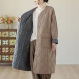 ダイヤキルト加工ロングコート | Doux Belle  | 詳細画像3 