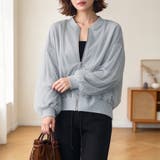 グレー | チュールシアージップアップブルゾン&キャミソールセット レディース トップス | Doux Belle