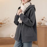 ジップアップフード付き長袖パーカーアウター レディース アウター | Doux Belle | 詳細画像5