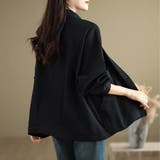 ビッグポケットレギュラーカラー長袖シャツジャケット レディース トップス | Doux Belle | 詳細画像18