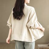 ビッグポケットレギュラーカラー長袖シャツジャケット レディース トップス | Doux Belle | 詳細画像5