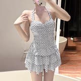 ドット柄ワンピーススイムウェア レディース 水着 | Doux Belle  | 詳細画像4 
