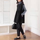 ブラック | ペプラムシルエットセットアップ | Doux Belle 