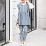 グレー | ペプラムシルエットセットアップ | Doux Belle 