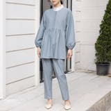 ラウンドネックペプラムシルエットセットアップ | Doux Belle  | 詳細画像10 