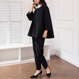 ブラック | ノーカラーシックセットアップ | Doux Belle 