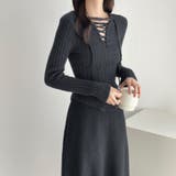 レースアップ×リブニットセットアップ | Doux Belle  | 詳細画像14 