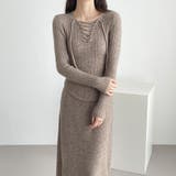 レースアップ×リブニットセットアップ | Doux Belle  | 詳細画像2 