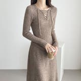 レースアップ×リブニットセットアップ | Doux Belle  | 詳細画像3 