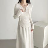 レースアップ×リブニットセットアップ | Doux Belle  | 詳細画像7 