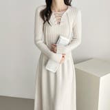 レースアップ×リブニットセットアップ | Doux Belle  | 詳細画像8 