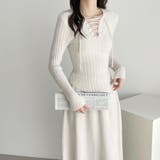 レースアップ×リブニットセットアップ | Doux Belle  | 詳細画像9 