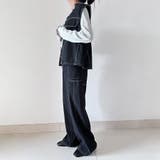 デニムノースリーブベスト&ワイドパンツセットアップ | Doux Belle | 詳細画像4