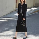 Vネックトップス&スリットロングスカートセットアップ レディース セットアップ | Doux Belle | 詳細画像4