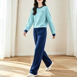 配色リブ刺繍プルオーバー＆パンツセットアップ レディース セットアップ | Doux Belle  | 詳細画像7 