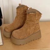 スエード調厚底ブーツ | Doux Belle  | 詳細画像4 