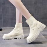 リブソックス風厚底ショートブーツ | Doux Belle  | 詳細画像3 